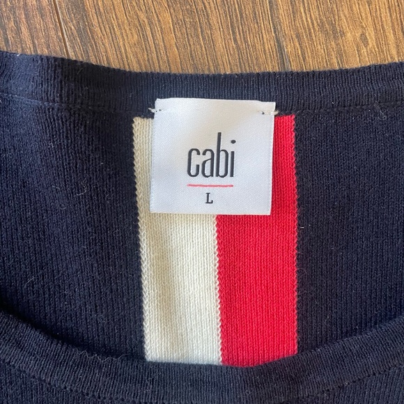 CAbi Navy Hampton Knit Sweater, Matching Skirt Available for Sale Also - Picture 5 of 11